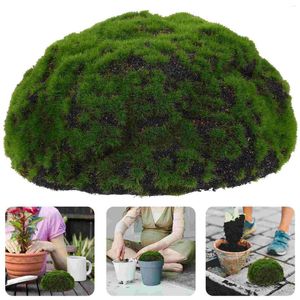 Dekorativa blommor Simulering Bollgrön bevarad mossa bulk sfärisk falsk för växter inomhusskumbollar