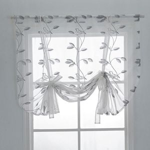Perde perdeleri roman gölgesi Avrupa nakış yaprağı bağı pencere mutfak yatak odaları barlar voile şeffaf sekmesi üst2058