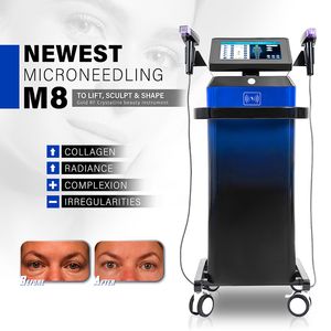 Vertikal professionell fraktionell mikro nåle rf maskin rynka remover hud åtdragningsenhet ansiktsbehandling morpheus 8 utrustning salong användning