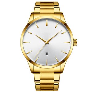 남성을위한 캐주얼 비즈니스 시계 클래식 블랙 시계 최고 브랜드 석영 시계 남성 스테인리스 스틸 밴드 손목 시계