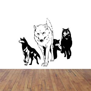 Stickers New WALL VIINYL STICKER DECAL ART MURAL ANIME MANGA PACK OF WOLVES Home Decor Wall Stickers