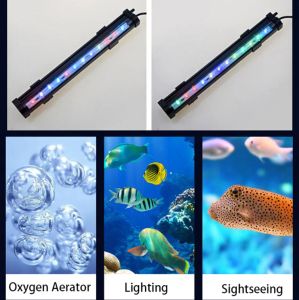 Lightings 1W/2W/3W/4W Aquarium Light LED Waterproof Fish Tank Lighting Underwater Fish Lamp Aquariums Decor Plant Lamp 100240V Lights