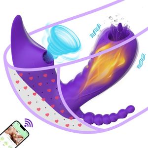 Saugen Heizung Dildo G-punkt Vibrator Drahtlose APP Steuerung Weibliche Masturbator Klitoris Stimulator Sex Spielzeug für Frauen Erwachsene Liefert 240311