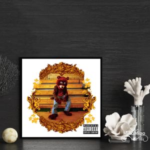 Kaligrafi Kanye West The College Dropout Müzik Albümü Kapak Poster Canvas Baskı Ev ​​Dekoru Duvar Boyama (Çerçeve Yok)