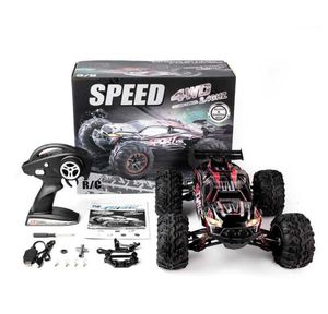 1/10 Scala 2.4Ghz 4WD 60 km/h Ad alta velocità RC Grandi ruote Fuoristrada Rock Race Truck Elettrico RC Telecomando Modello di auto Giocattolo Q07269948767