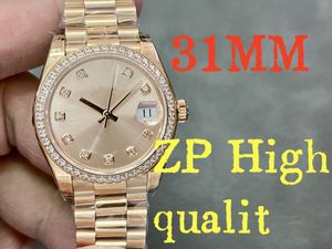 ساعات ZP Factory Women's ، Watch Watch ، 31 ملم تاريخ مشاهدة المصمم أوتوماتيكي ، والاتصال الهاتفي من الياقوت ، وساعة عالية الجودة ، هدية عطلة مقاومة للماء مع صندوق