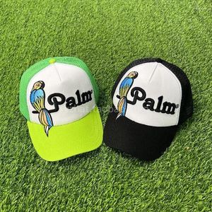 Top Caps En Kalite 2024 Sonbahar/Kış Kuşları Plam Renkli Mektuplar İşlemeli Beyzbol Kapağı Erkekler Modeli Şapkalar