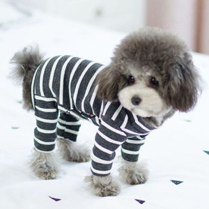 Одежда для собак для маленьких собак, летний полосатый комбинезон для чихуахуа, пальто для французского бульдога, мягкая пижама для собак, костюм кошки XXL Y20249p