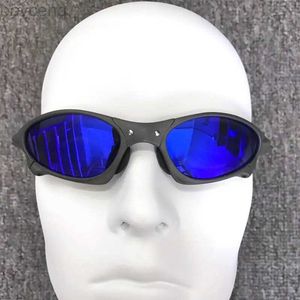 MTB MAN POLARISERAD UV400 Fiske solglasögon Metal Bicycle Goggles Cycling Eyewear Riding Glasses H8-2 LDD240313