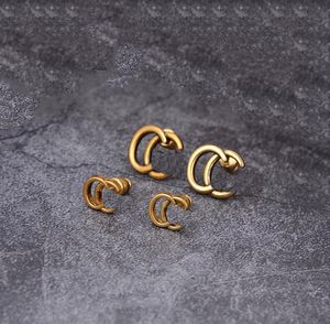 Designer Luxury Gold Stud örhängen Designer för kvinnor Hoop örhängen Stud Letter Görhängen smycken Set Valentine Day Gift Engagement Present smycken för tjej