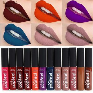 Lipstick Brand Makeup Waterproof batom Tint Lip Gloss Red Brown Nude Long Lasting Popfeel Brand Liquid Matte Makeup Lipstick 240313