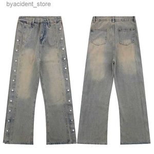 Män jeans herrar jeans designer mode mens byxor gallerier tröjor depts speckled brev tryck kvinnor par lös mångsidig avslappnad rak l240313