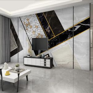 Moderne minimalistische kreative abstrakte Marmorhintergrundwand moderne Tapete für Wohnzimmer Marmortapeten276E