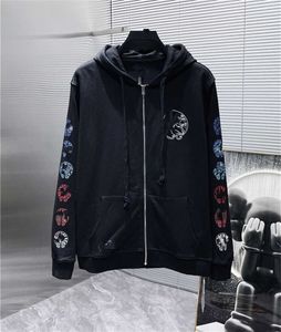 Tasarımcı Fermuar Hoodies Erkek Ceketler Tasarımcı Kış Sweatshirts Hearts Hearts Hoodie Ch Uzun Kollu Ceket Gevşek Pamuk Ceket Kapüşonlu Erkek Kadın Hip Hop Sokak Giysileri