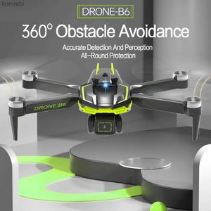 Drönare B6 HD Dual Camera Aerial Drone Automatiskt hinder Undvikande En-knapps kalibrering/Take Off Optical Flow Positioning 24313