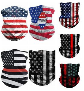 American Flag 3D Printing Digital Mask Magic Cycling Scarf Multifunctional Magic Headwear Turban Fashion Riding Collar Party Masks4199500