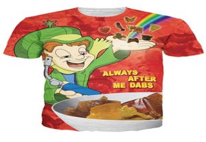 Psychedeliczne szczęście Dabs Tshirt Charakter Cartoon T Shirt Unisex Women Men Men Summe Style Sport Tops Fashion Clothing Tees Tshirt7778069