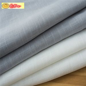 Tende Tende moderne in tulle di lino grigio per la porta della cucina Trattamenti per finestre trasparenti Tulle solido bianco per il soggiorno