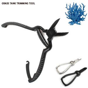 Verktyg Aquarium Coral Plant -tång sax i rostfritt stål Växt Landscaping Fish Tank Cleaning Tool Plant Trimning Tool Scissors