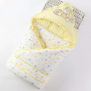 Plånböcker 90x90 cm nyfödd sovsäck antikick baby filt bomull baby kuvert filtar tecknad nyfödd swaddle filt wrap säng täcke