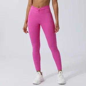 Leggings da donna Moda Croce a vita alta per fitness Abbigliamento yoga Collant sportivi da donna Capispalla Pantaloni da palestra femminili Abiti da allenamento Bianco Blu