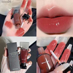 Lipstick Black Mirror Water Lip Glaze High Gloss Moisturizing Sexy Red Lip Tint Lipstick Makeup Longlasting Color Non-stick Cup Lip Gloss 240313