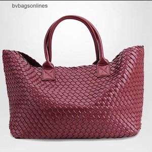 Luxury Bottegs Venets Tote Bag Woven Bag Large Capacity Tote Handmade Womens Beach Fashionable Shopping with Original 1:1 Logo