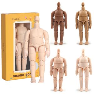 Original Disono DDF 10cm Body Doll Japanese BJD Body för GSC Clay Head 1 / 12bJD Doll Head OB11 Joint Body Replacement Hand Set 240308