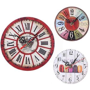 Wooden Retro Wall Hanging Clocks Modern Design Vintage Home Cafe Office Home Creative Clock Decoration Rustic Decor M0P5 H09223090