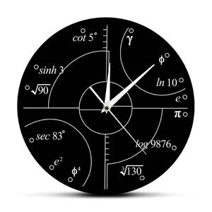 Relógios de parede 1 peça avançada matemática números irracionais relógio redondo ciência matemática relógios personalidade casa decorativa 250m