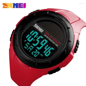 Zegarek Skmei Sport Digital Mens Solar for Power Enviormentalnie Mężczyzna Zegar Relij Hombre Men Luminous Watches