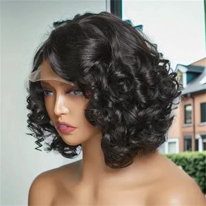 baby hair Short Bob Body Wave Lace Front Wig 13X6 HD Lace Frontal Wig 150% 180% Density Human Hair Wig for Black Women