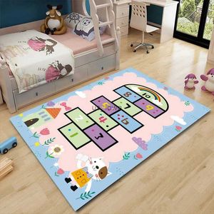 Dywany kreskówki hopecotcha wewnętrzna gra rodzic-dziecko dekoracja dywan sypialnia sypialnia nocna dziecięca liczba gier pokój dekoracja mata podłogowa
