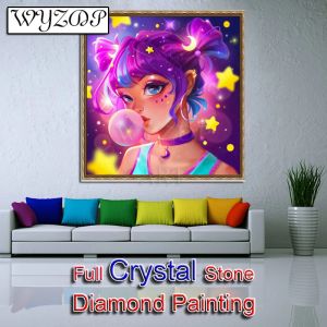 Stitch 5D DIY 100% Crystal Diamond Painting Balloon girL Full Square Mosaic Embroidery Cross Sitich Diamond Art Crystal Docer 20231119