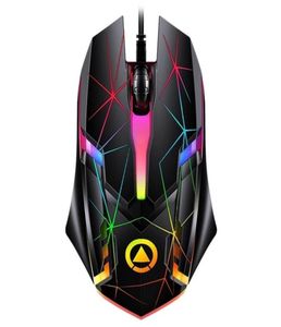 Möss 1200DPI USB Wired Gaming Mouse Optical Computer Mouse For PC Laptop 3 Keys Ergonomic Mice Led Light Night Glow Mechanical MOU1312475
