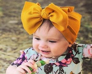 Söta stora båge hårband baby flickor småbarn barn elastiska pannband knutna nylon turban huvud wraps bowknot hår tillbehör4794021