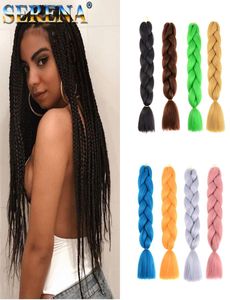 Xpression trança de cabelo um tom jumbo crochê tranças extensões de cabelo sintético dreadlocks 24 polegadas trança 100 kanekalon trança2457289