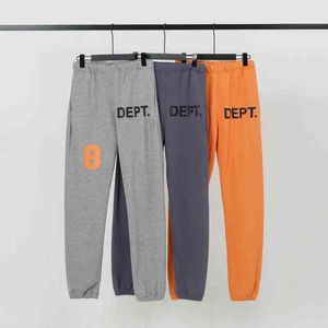 Calças masculinas galerias sweaterpant dept impressão alfanumérica amantes das mulheres soltas hip-hop versátil calças casuais perna q4bt kde3