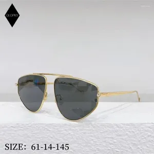 Sunglasses 2024 Big Square Women Brand Shades Progressive Mirror Metal Color Sun Glasses For Female Fashion Designer