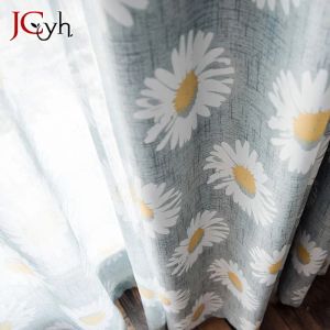 Curtains Pastoral Sunflower Blackout Curtains For Living Room American Style Floral Curtain Bedroom Window Treatments Rideaux Salon