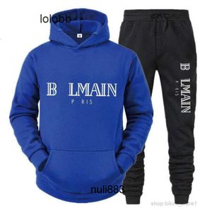 Kostymälskare BALMIN BALMANI Fashion Mens Tracksuits Tracksuit Designer Hoodie Balmanly Pure Cotton Trousers Sweatshirt Sportwear Samma kläder för Ball G9HJ