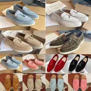 Designer Shoes Casual Cashmere Women Mens Loafers Loro Piano Casual Shoes summer walk comfort loafer slip on loafer rubber sole flats loro piano Shoes High Quality