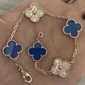 estojo de vaidade prego quatro van clover cleaf pulseira de alta qualidade ouro genuíno galvanizado quatro folhas grama cinco flores pulseira 18 calcedônia vermelha dupla face diamo