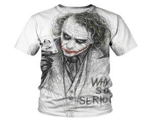 Mężczyzn T Shirt The Clown 3D Printed T Shirt Men Joker Face Casual O Neck Mężczyzna Tshirt Klown Krótkie rękawie żart 2207128530384