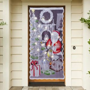 Cortinas de natal com estampa de papai noel, rena impressa com boa qualidade para quarto, sala de estar, crianças, casa, hotel, decoração