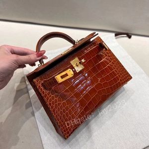 10S TOP ALL handmade designer bag Tote Classic Noble tote bag 19CM with imported original quality Crocodile skin with box