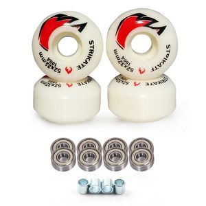 4st skateboardhjul med lager kompletta PU -skateboarddelar 52mm*30mm hjul 95A skateboard för ridning 240227