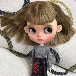 ICY DBS Blyth bambola NoBL662 Capelli castani Faccia bianca Neo 16 BJD ob24 Anime Girl Toys 240311