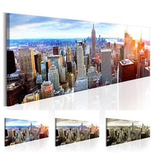 New York Building Staty Design Canvas Print Wall Art Modern Hem dekoration Välj färgstorlek ingen ram multicolor264k