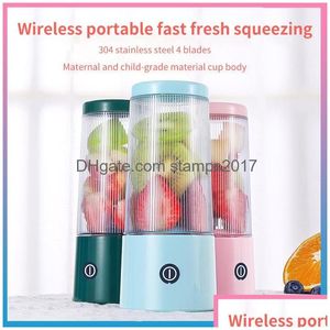 Fruktgrönsaksverktyg 350 ml Portable Blender Cup Juicer Travel Mini Electric Mixer Lemon Squeezer Orange Smoothie Drop Delivery Ho Dhtly